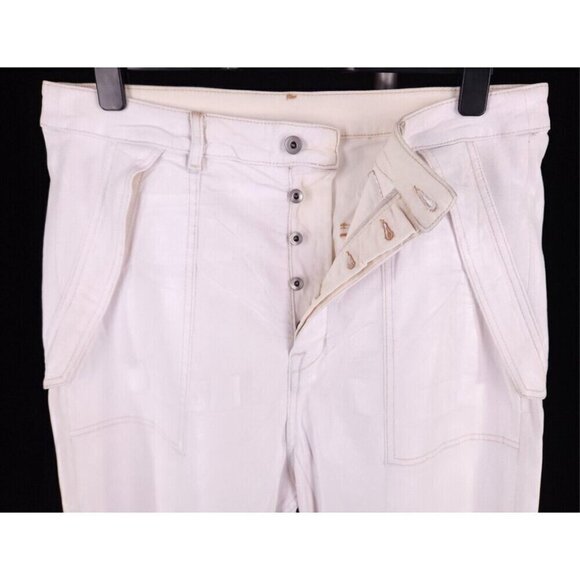 Rick Owens DRKSHDW Cargo Collapse Cropped Cut Pant 36 L Mens White SS 20 NWT - Picture 4 of 11
